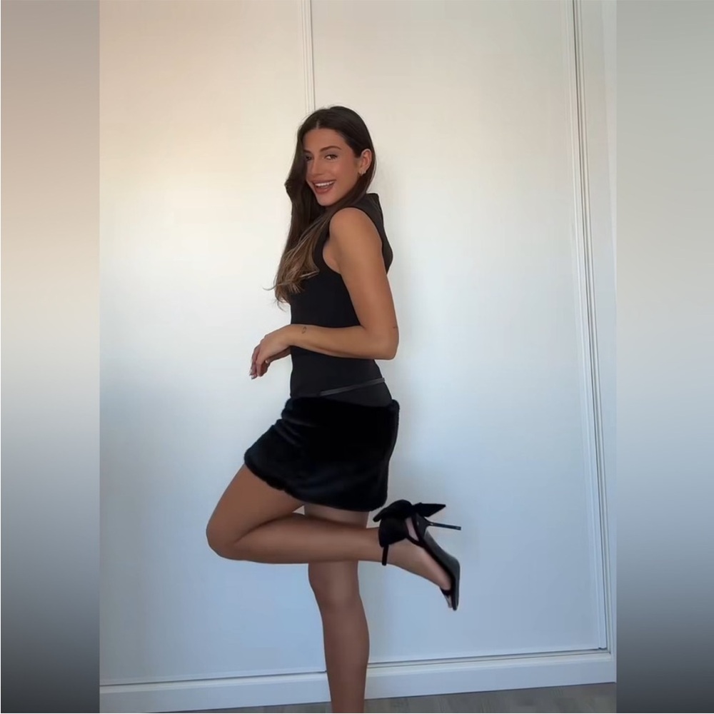 Zara Black velvet Ankle Strap Heels sandals with Bow - Picture 7 of 16